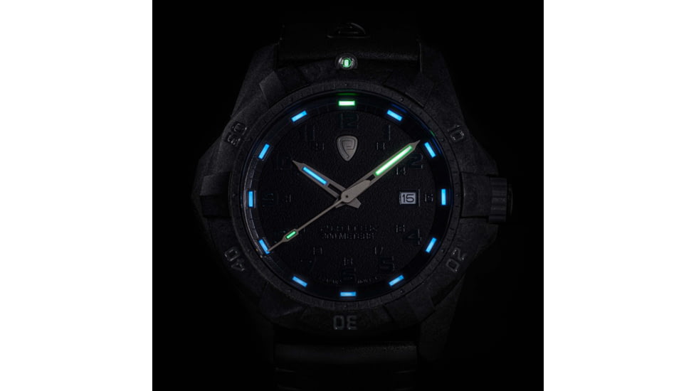 ProTek Carbon Dive Watch, Carbon Case/Black Dial/Black Strap, One Size, PT1001