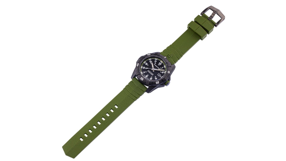 ProTek Carbon USMC Dive Watch, Carbon Case/Black&amp;Green Dial/Green Strap, One Size, PT1015G
