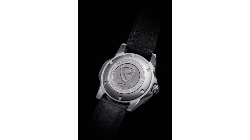 ProTek Steel Dive Watch, SS Case/Black Dial/Black Strap, One Size, PT2001