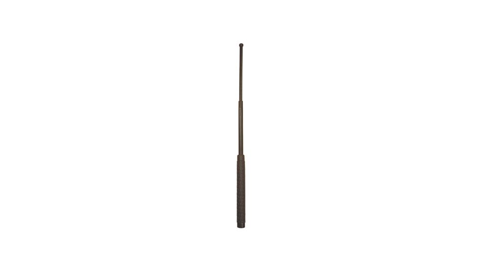 PS Products 26in Expandable Steel Baton with Sheath, Rubber Handle, Black, NS26R