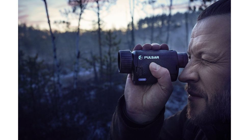 OpticsPlanet Exclusive Refurbished, Pulsar 4.5 - 18x Axion XM30S Thermal Monocular, 38.4 ft, 15 mm, Black, PL77423