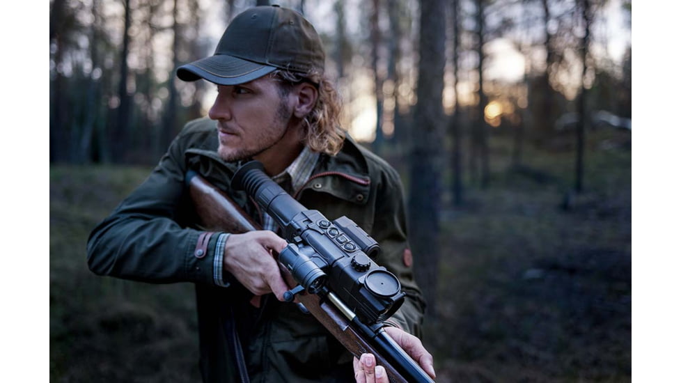 Pulsar Digisight Ultra LRF N450 Digital Night Vision Rifle Scope, 4.5-18x40mm, 50 mm Tube, SFP, Multiple Reticles, Black, PL76627