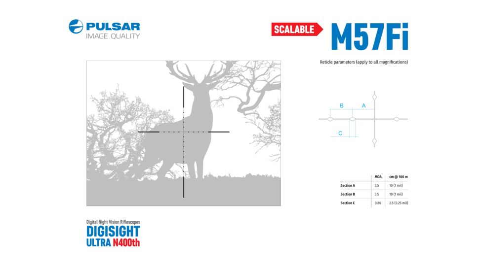 Pulsar Digisight Ultra N450 Digital Night Vision Rifle Scope, Black, PL76617