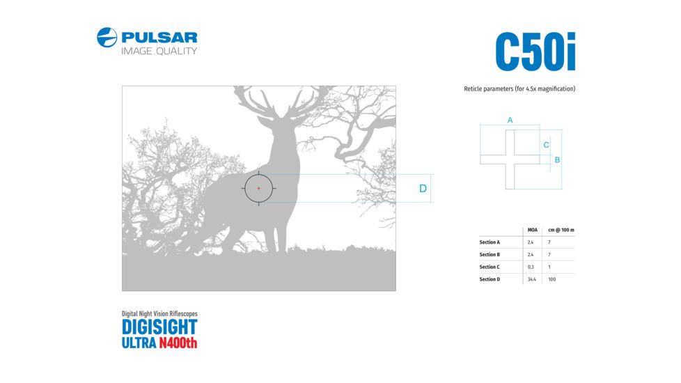 Pulsar Digisight Ultra N450 Digital Night Vision Rifle Scope, Black, PL76617