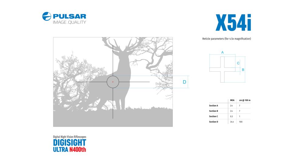Pulsar Digisight Ultra N450 Digital Night Vision Rifle Scope, Black, PL76617