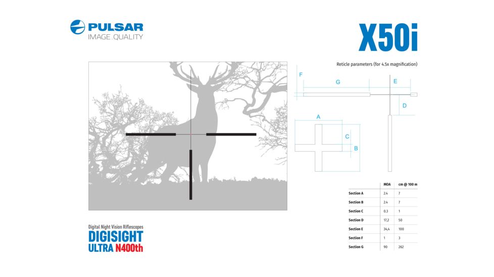 Pulsar Digisight Ultra N450 Digital Night Vision Rifle Scope, Black, PL76617
