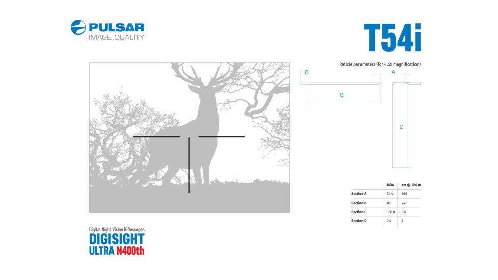 Pulsar Digisight Ultra N450 Digital Night Vision Rifle Scope, Black, PL76617