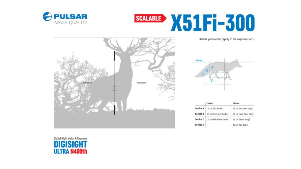 Pulsar Digisight Ultra N450 Digital Night Vision Rifle Scope, Black, PL76617