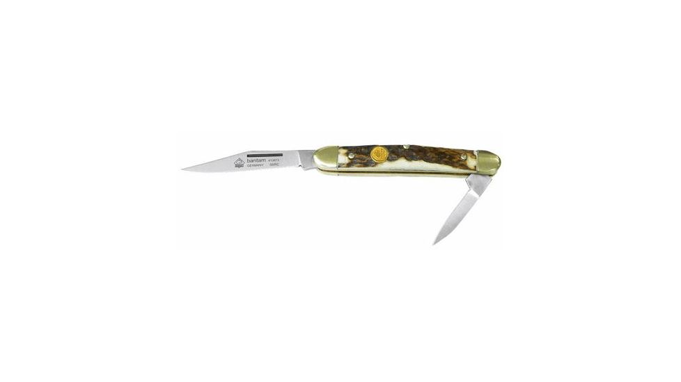 Puma Knives Bantam Staghorn Folding Knife, 2.3in Blade, Stag 410673