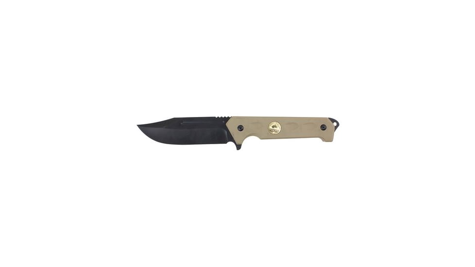 Puma Knives Bigcat 10 Clip Tan Fixed Blade Knife, 4.7in Blade, Black G10 w/ Kydex Sheath 6610005