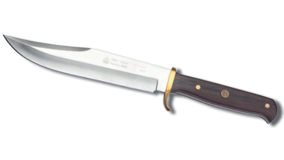Puma Knives Bowie Wood Fixed Blade Knife,6.1in Stainless Steel Blade,Jacaranda Wood Scales 6116396W