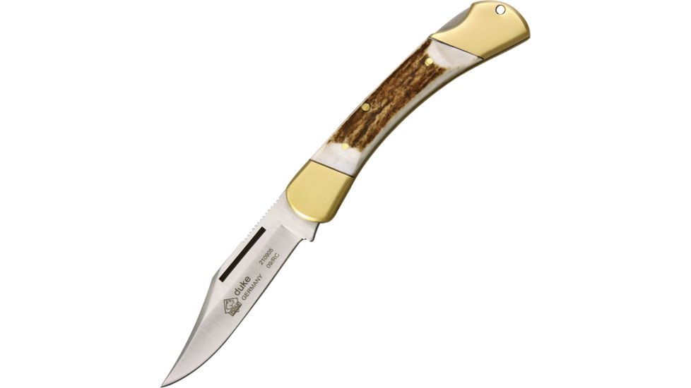 Puma Knives Duke Lockback Folding Knife,Clip,Stag Handle PU210905
