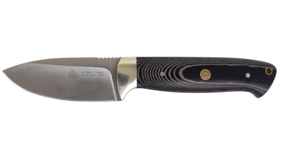 Puma Knives Frontier Micarta Fixed Blade Knife,3.3in Stainless Steel Blade,Micarta Scales 6817500M