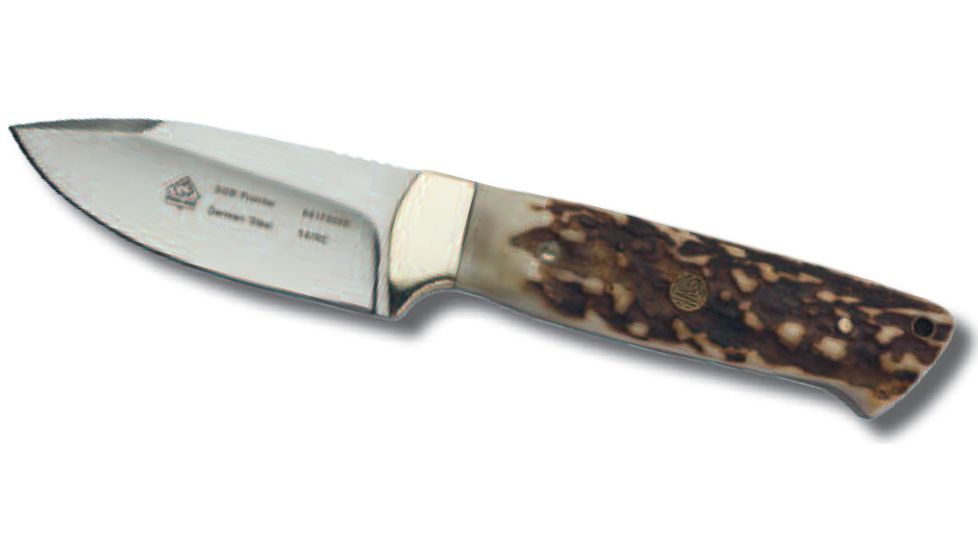Puma Knives Frontier Stag Fixed Blade Knife,3.3in Stainless Steel Blade,Stag Scales 6817500S