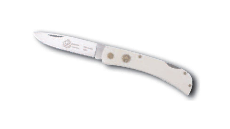 Puma Knives Lonestar30 Lockback White Folding Knife,2.8in Stainless Steel Blade,White Bone Scales 6340035W