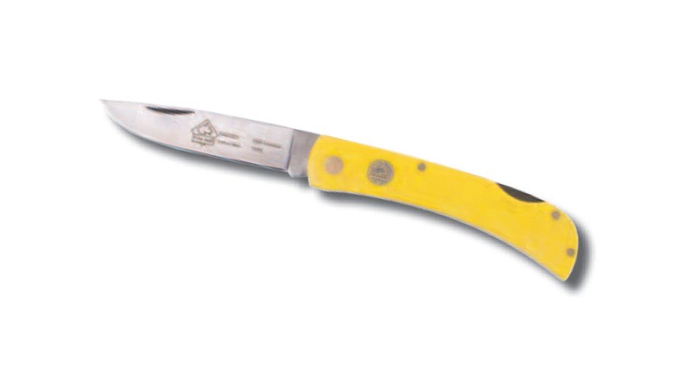 Puma Knives Lonestar30 Lockback Yellow Folding Knife,2.8in Stainless Steel Blade,Yellow Bone Scales 6340035Y