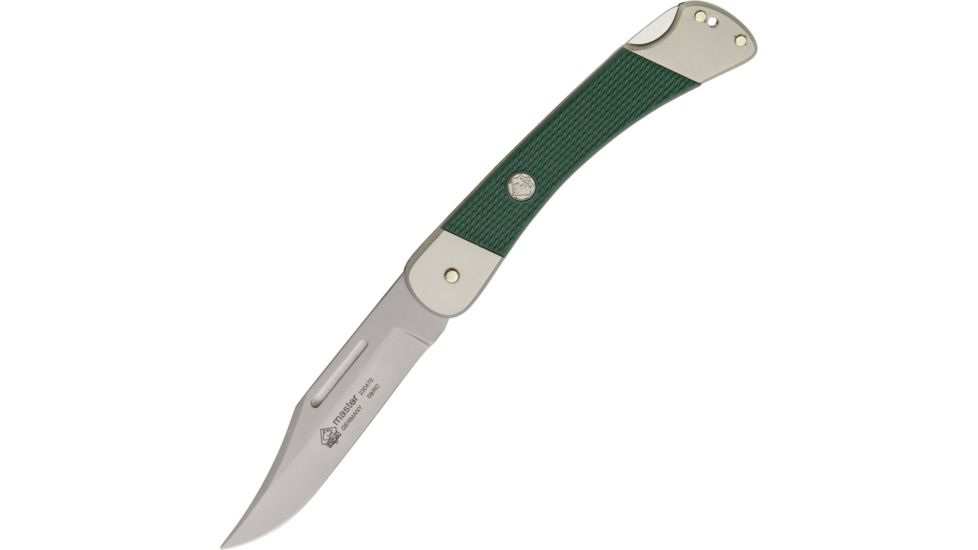 Puma Knives Master Folding Knife,3.625in,Clip, Green ABS Handle PU230470