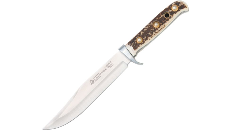 Puma Knives Original Bowie Fixed Blade Knife, 6.375in, Bowie, Stag Handle PU116396