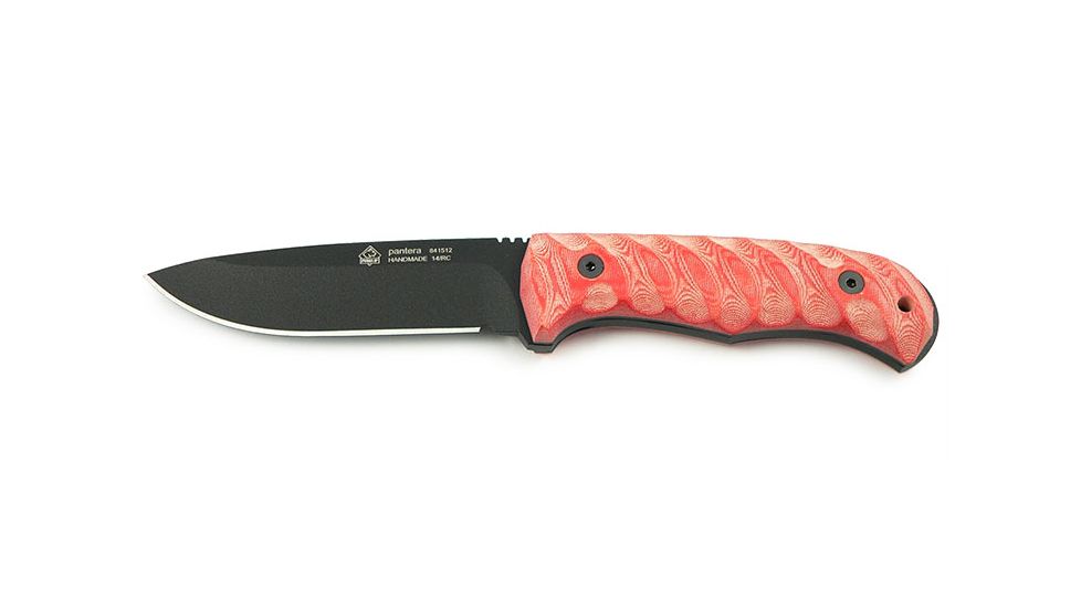 Puma Knives Pantera Pink Micarta Handle, 114mm, Black Stainless Steel Fixed Knife, Small 841512