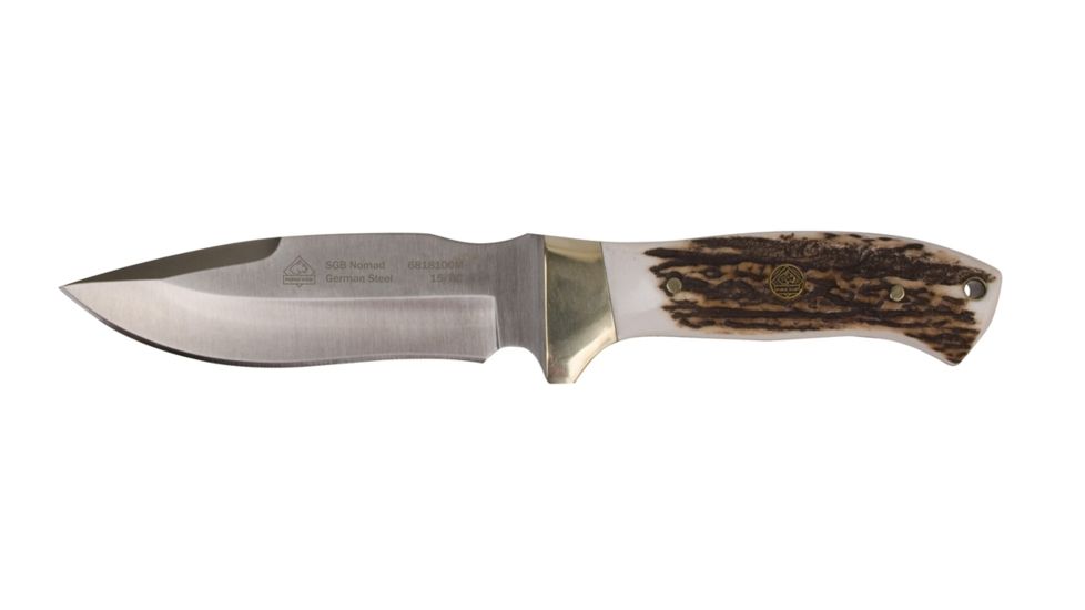 Puma Knives SGB Highlander SGB Stag Fixed Blade Knife, 4.3" Blade, 6817900S