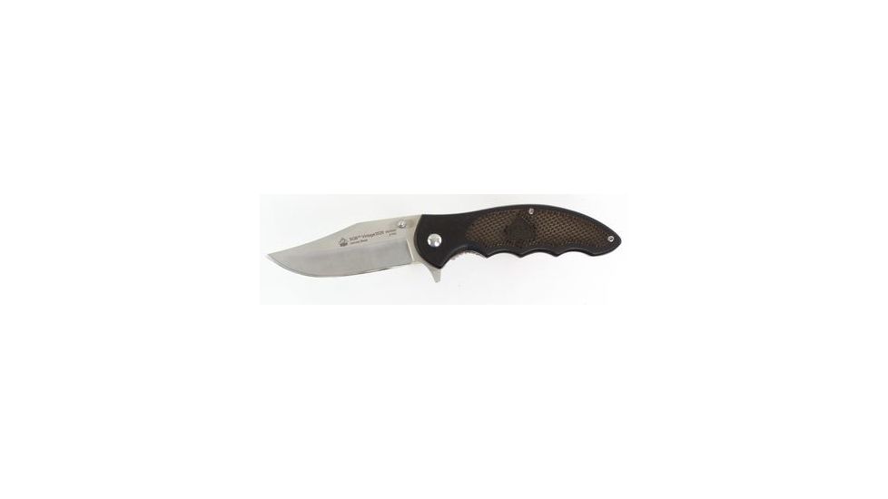 Puma Knives Vintage3529 Flip Knife, 3.5in Blade, Black Pakkawood, Beltclip 6503529
