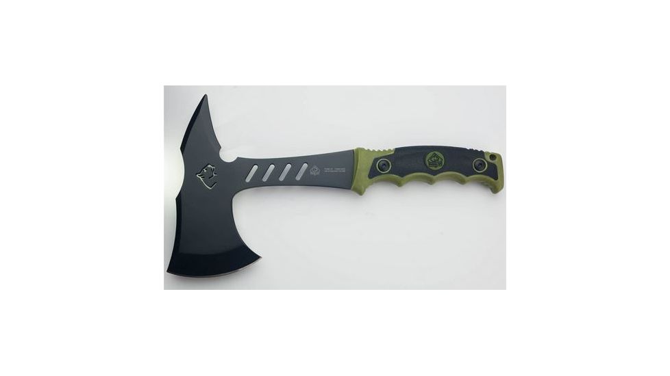 Puma Knives XP Tomahawk,11.3in,Green/Black Comolded Handle 7301000