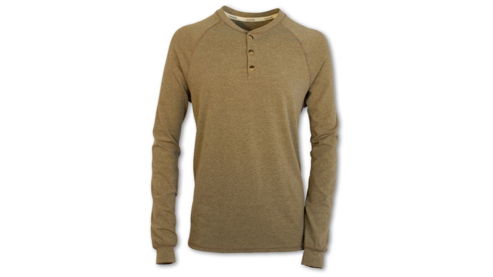 Purnell Performance Knit Henley T-Shirt - Mens, Taupe, L, 10103014-TAUPE-L