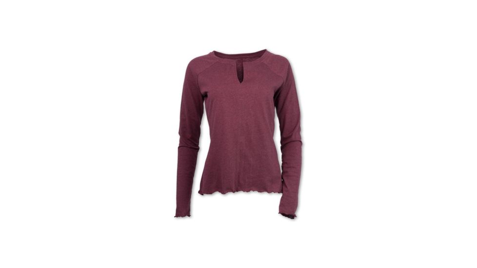 Purnell Purl Stitch Long Sleeve Tee - Womens, Maroon, Extra Small, 10203587-501-XS