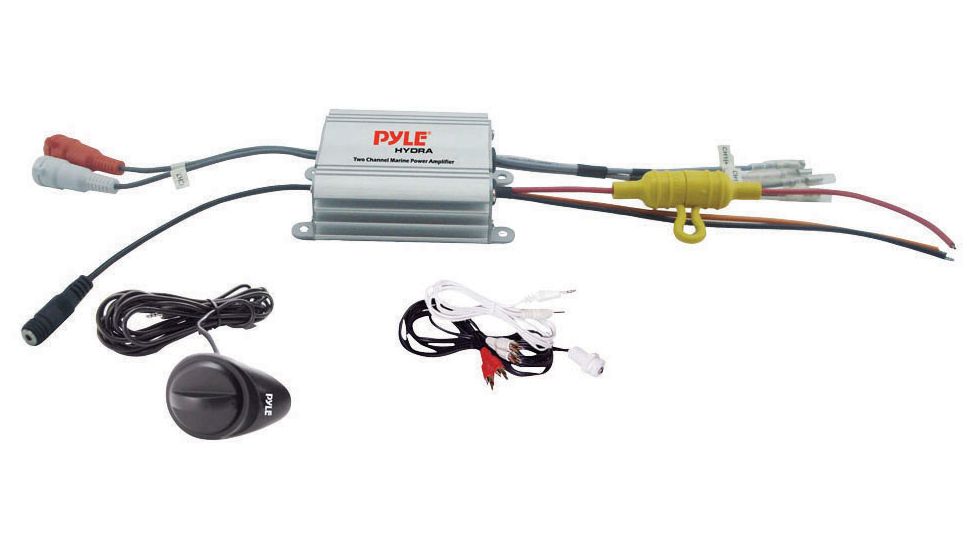 Pyle 2Ch Waterproof Mp3/Ipod Marine Power Amplifier, Silver PLMRMP1A