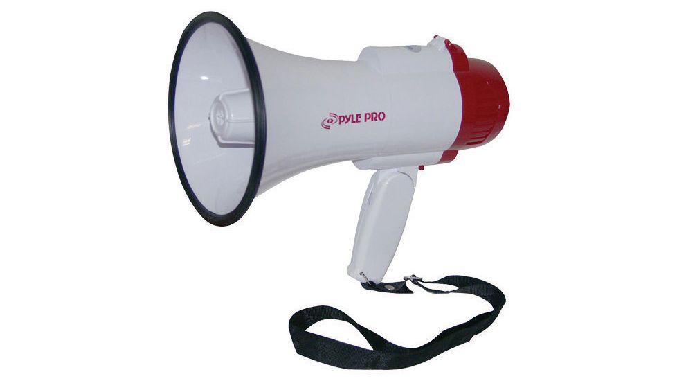 Pyle 30W Mini Megaphone, White/Red PMP30
