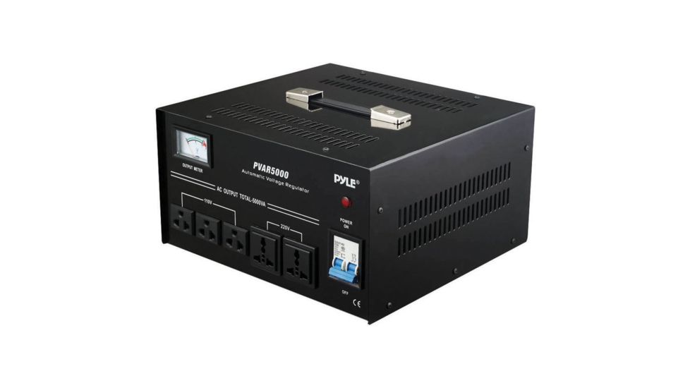 Pyle 5000 Watt Step Up and Step Down Voltage Converter Transformer, Black PVAR5000