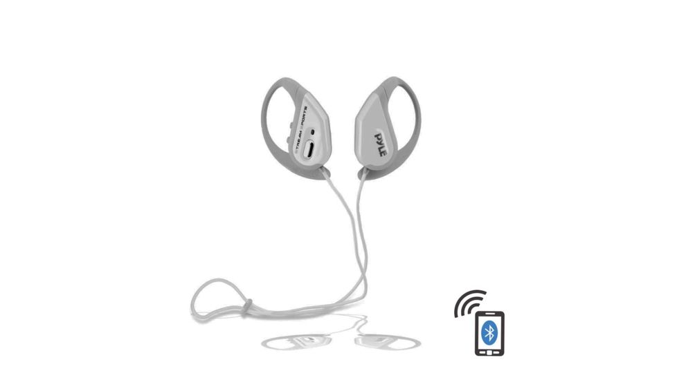 Pyle Bluetooth Water Resistant Headphones, Silver PWBH18WT