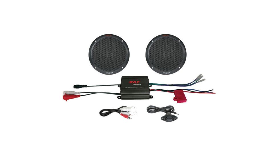 Pyle Marine 2 Channel Mp3 System, Black PLMRKT2B