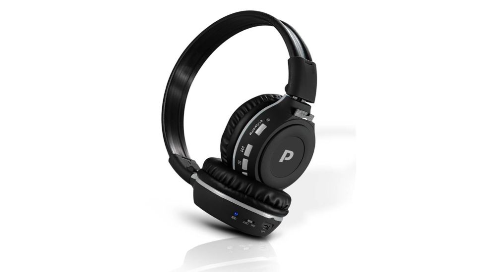 Pyle Sound 7 Bluetooth Wireless MP3 Headphones, Black, PHPMP39