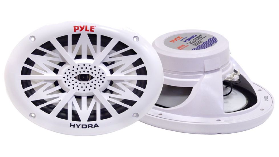 Pyle Speaker 6x9in 2-Way Pyle Marine 260Watts, White PLMR692
