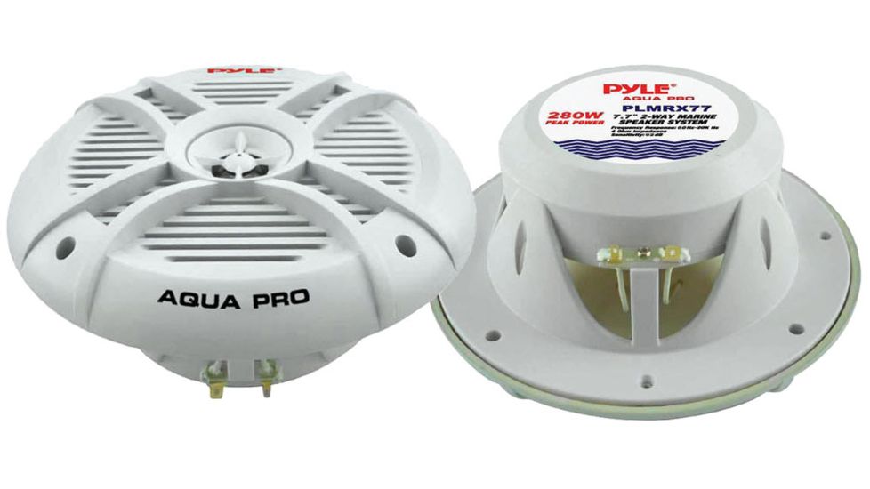 Pyle Speaker 7.7in Pyle Aqua Pro Marine, White PLMRX77