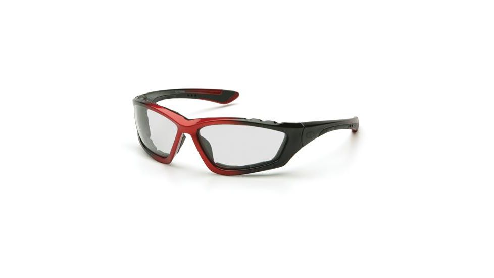 Pyramex Accurist Black/Red Padded Frame/Clear Anti-Fog Lens, Box SBR8710DTP