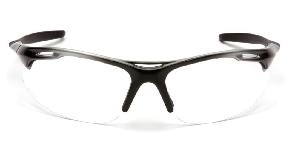 Pyramex Avante Safety Glasses - Clear Lens, Silver Black Frame SSB4510D