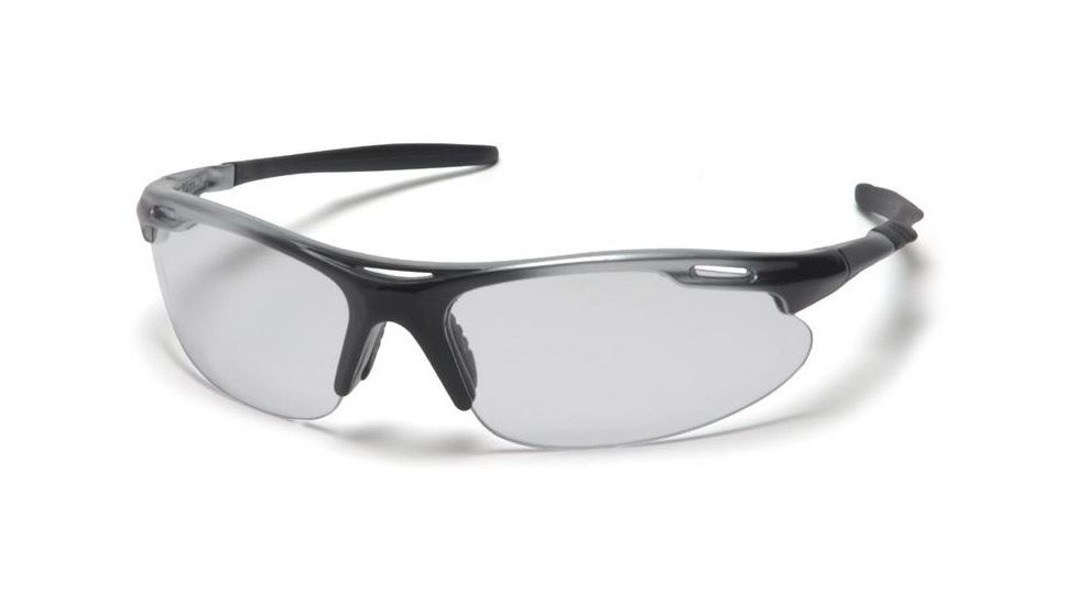 Pyramex Avante Safety Glasses - Clear Lens, Silver Black Frame SSB4510D