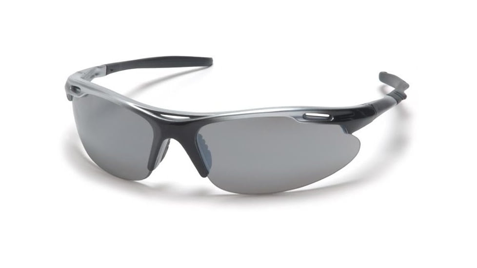 Pyramex Avante Safety Glasses - Silver Mirror Lens, Silver Black Frame SSB4570D