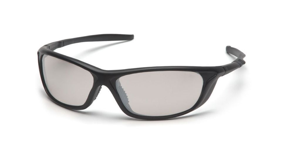 Pyramex Azera Safety Glasses - Indoor/Outdoor Mirror Lens, Black Frame SB4480D