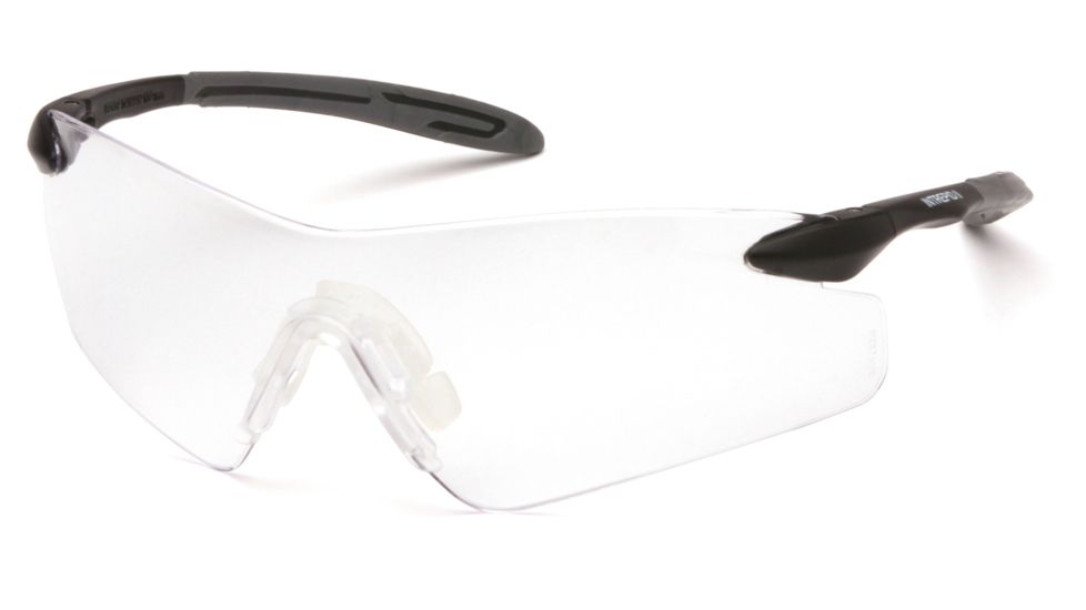 Pyramex Black Gray Temples/Clear Lens SB8810S