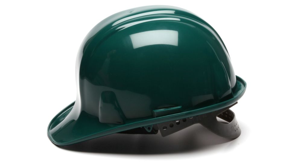 Pyramex Cap Style 6 Point Snap Lock Suspension Hard Hats Green HP16035