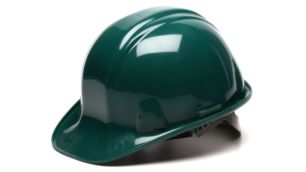 Pyramex Cap Style 6 Point Snap Lock Suspension Hard Hats Green HP16035