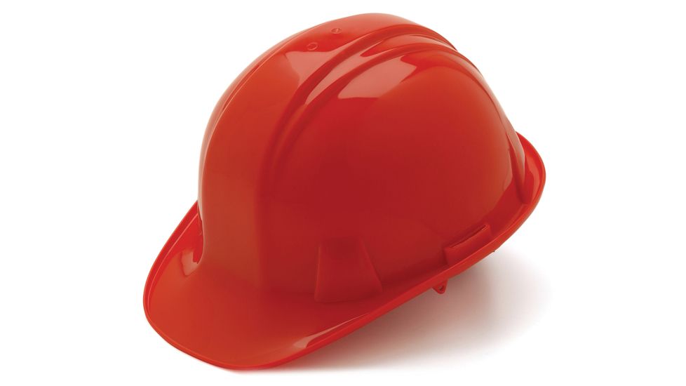 Pyramex Cap Style 6 Point Snap Lock Suspension Hard Hats Red HP16020