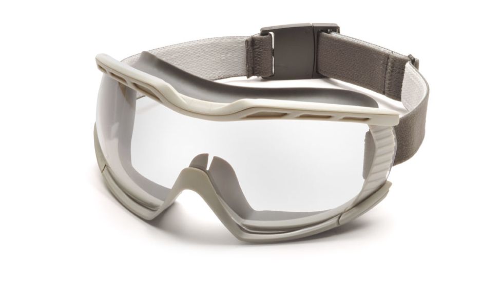 Pyramex Capstone Safety Goggle - Gray Frame, Clear Anti-Fog Lens