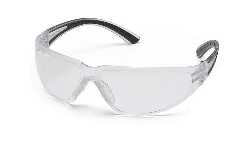Pyramex Cortez Safety Glasses - Clear Lens, Black Temples Frame SB3610S