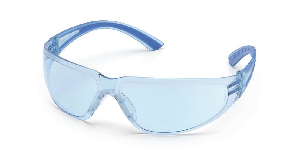 Pyramex Cortez Safety Glasses - Infinity Blue Lens, Navy Temples Frame SN3660S
