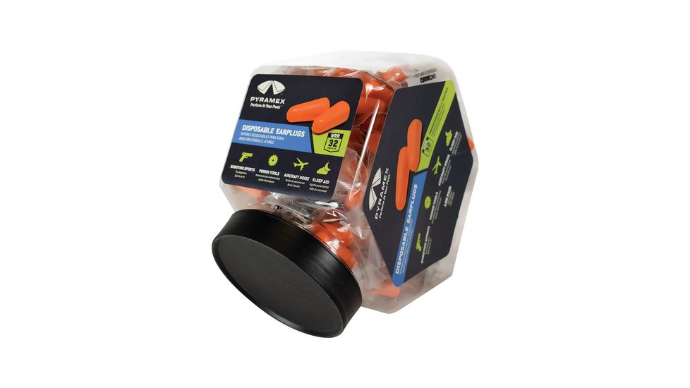 Pyramex DP1000 Uncorded Taper Fit Disposable Ear Plugs 100 Pair Per Fishbowl Tub