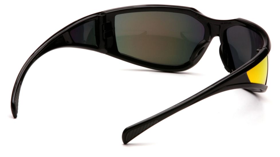 Pyramex Exeter Safety Glasses - Sky Red Mirror Anti-Fog Lens, Glossy Black Frame SB5155DT